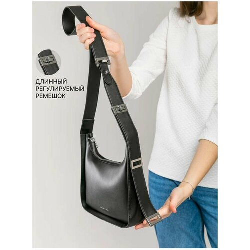 Сумка багет , фактура гладкая, черный высококачественный женский рюкзак новинка 2021 модный женский рюкзак вместительная дорожная сумка из мягкой кожи женская школьная сумка