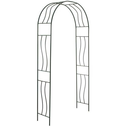 Арка садовая, разборная, 240 х 125 х 36,5 см, металл, зелёная, Волна