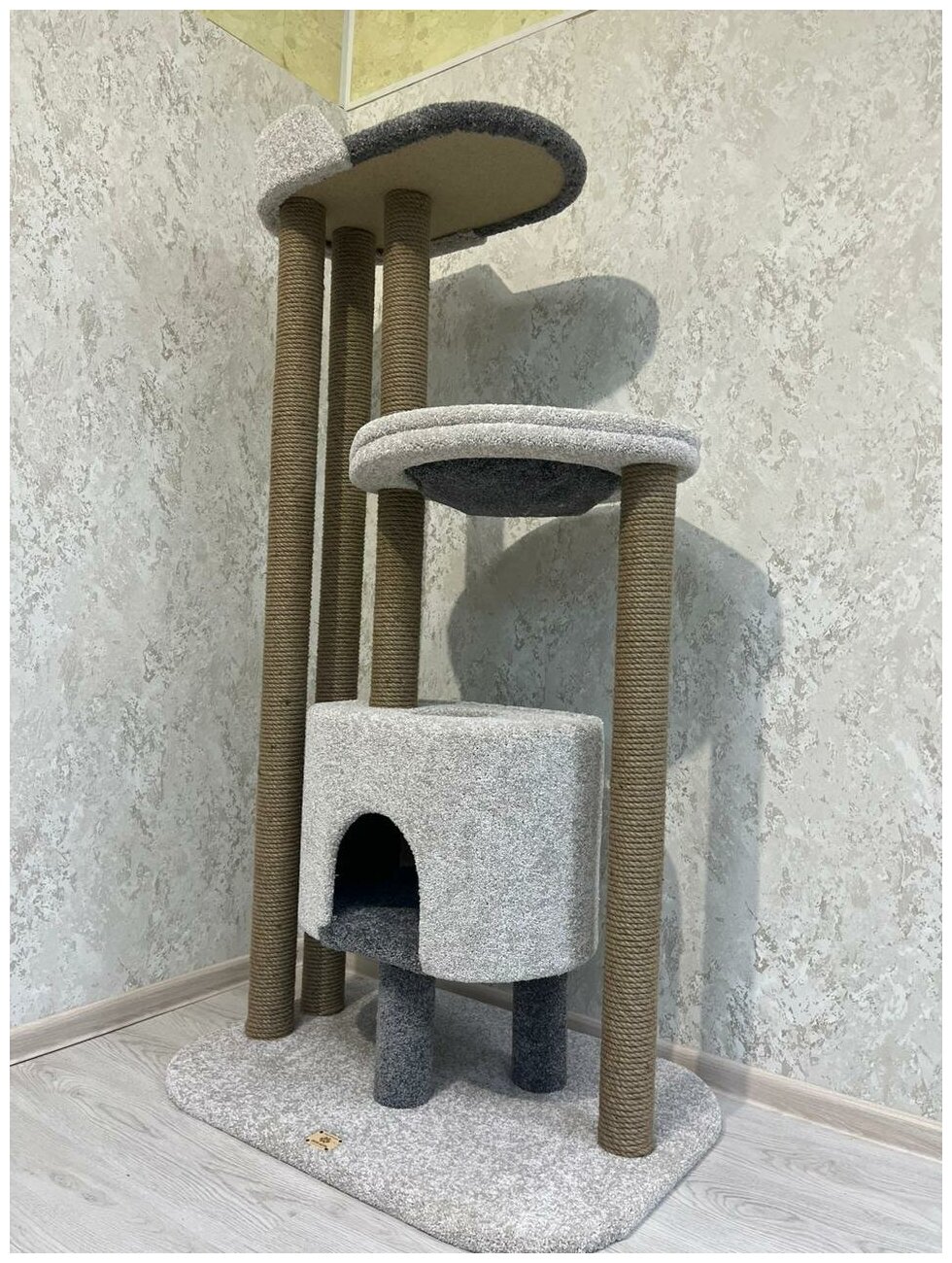Когтеточка игровой комплекс для кошек "Уютное гнездышко" - фотография № 10