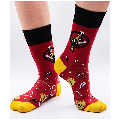 Носки St. Friday, размер 38-41, красный укороченные носки unisex st friday socks все идет по плану размер 42 46