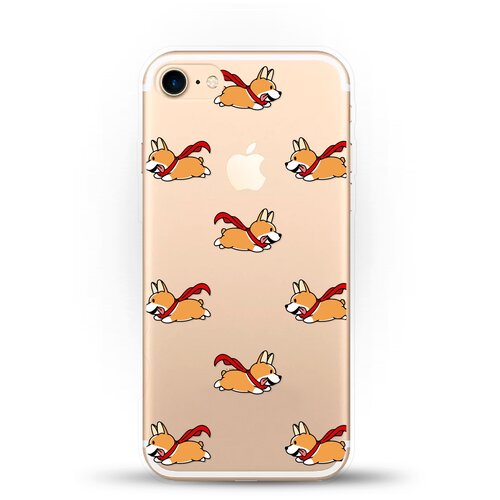 фото Силиконовый чехол корги с шарфом на apple iphone 8 andy & paul