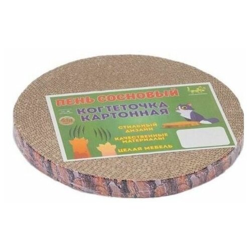 Когтеточка Чип Пень березовый гофрокартон с пропиткой средняя 35 х 4 см (1 шт)