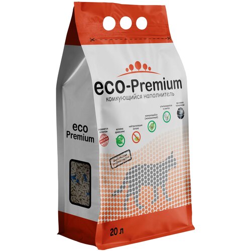 ECO Premium - комкующийся древесный без запаха для кошек ECO Premium BLUE 1,9кг/5л комкующийся наполнитель древесный без запаха Арт.123185