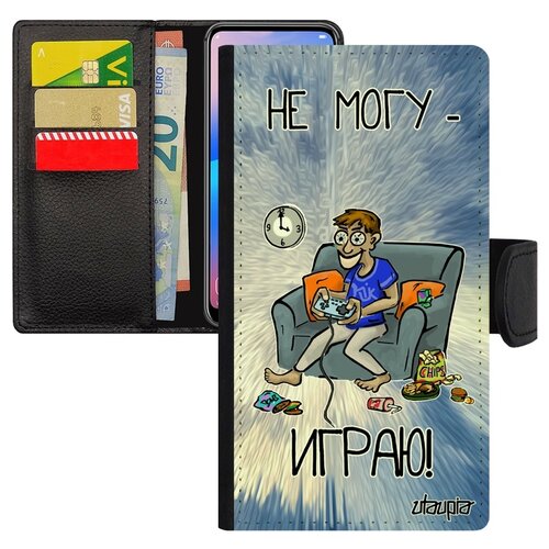 фото Чехол-книжка для телефона iphone x, "не могу - играю!" повод игрок utaupia