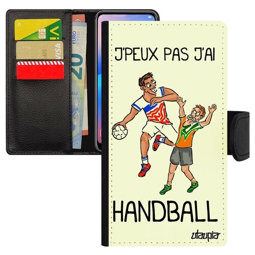 фото Чехол книжка на телефон samsung galaxy s10e, "не могу - у меня гандбол!" комикс хэндбол utaupia
