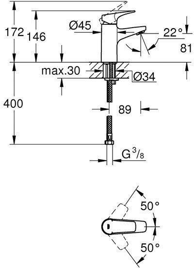 Смеситель для раковины Grohe BauFlow 23752000