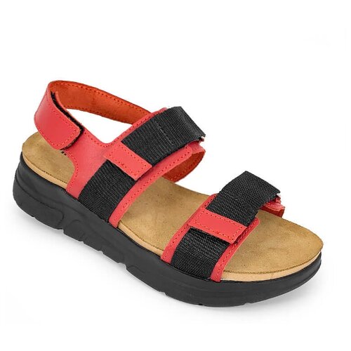 фото Сандалии из натуральной кожи inblu bd-1c1 красного цвета (размер 36 / 23,5см)