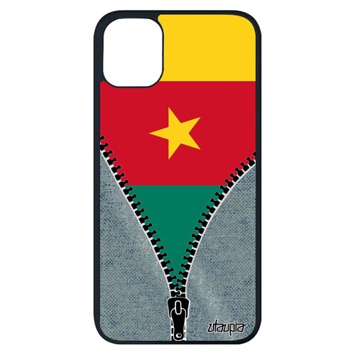 фото Чехол для iphone 11 pro max, "флаг камеруна на молнии" туризм государственный utaupia