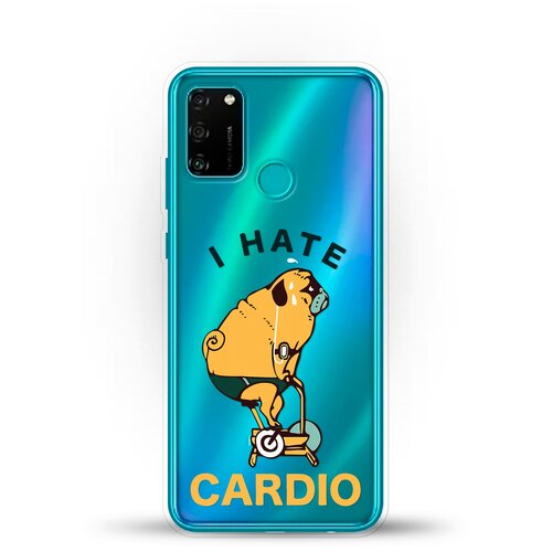 фото Силиконовый чехол не люблю кардио на honor 9a andy & paul