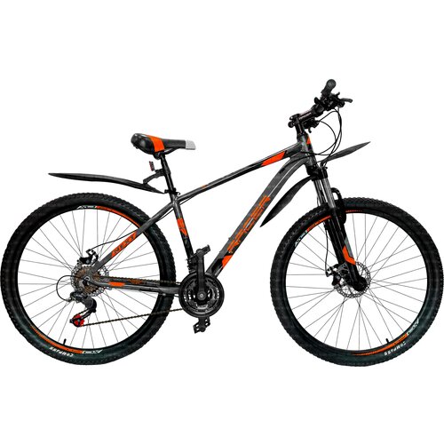 Велосипед подростковый RACER NEXT 220D колеса 24 дюйма рама алюминиевая 17 дюймов 21 скорость дисковые тормоза серый 2530000₽