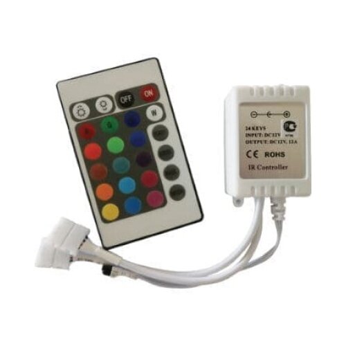 фото Rgb контроллер с инфракрасным пультом управления ecola led strip rgb ir controller 12a 144w 12v (288w 24v)