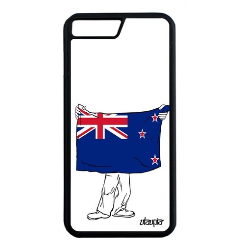 фото Чехол на iphone 8 plus, "флаг новой зеландии с руками" государственный туризм utaupia