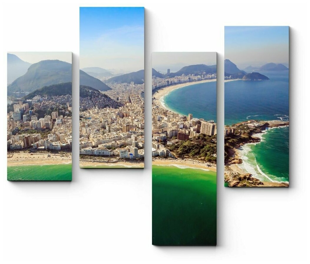 Модульная картина Пролетая над солнечным Рио-де-Жанейро 114x107