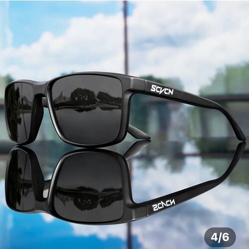 Солнцезащитные очки SCVCN, черный поляризованные велосипедные очки alba мужские спортивные очки wo для мужчин дорожные велосипедные очки для горного велосипеда фотохромные