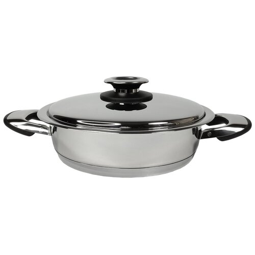 Сковорода Master Inox 24 см 2,7 литра EkoDomus нержавеющая сталь, толстое дно 12 мм