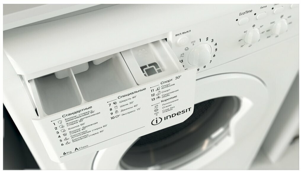 С/м фронтальная INDESIT IWSD 6105 (CIS).L белый - фотография № 12