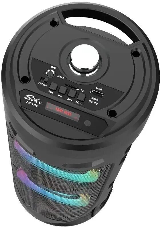 Беспроводная портативная Bluetooth колонка с микрофоном караоке ZQS4239