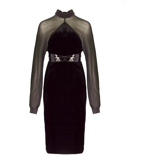 Платье Jean Paul Gaultier, натуральный шелк, вечернее, размер 40, черный