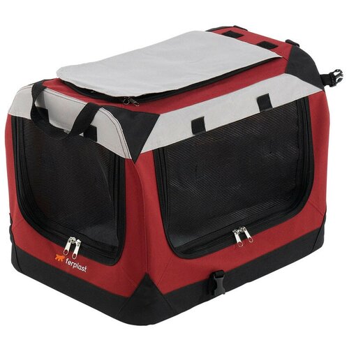 фото Домик-переноска для собак ferplast holiday 6 70х52х52 см красный/бежевый