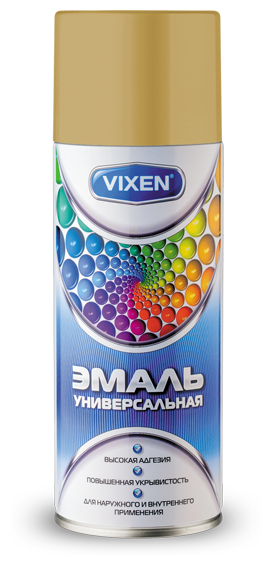 VIXEN Эмаль универсальная RAL, бежевый (RAL 1001), аэрозоль