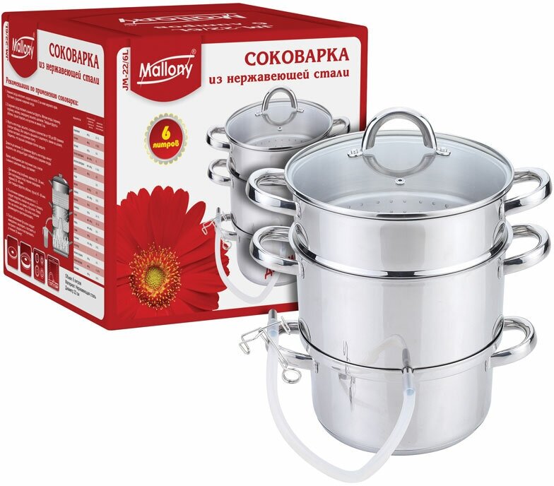 Соковарка из нерж. стали, JM-22/6L, объём 6л, диам. 22см - фотография № 8