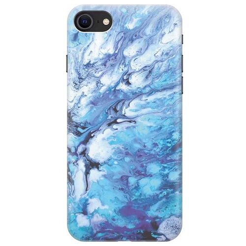 фото Чехол - накладка artcolor для apple iphone 7 / 8 / se (2020) с принтом "синий мрамор" re:pa