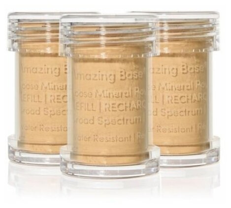 Jane Iredale, Сменные блоки (рефилы) рассыпчатой основы Amazing Base для кисти-контейнера, цвет: Golden Glow