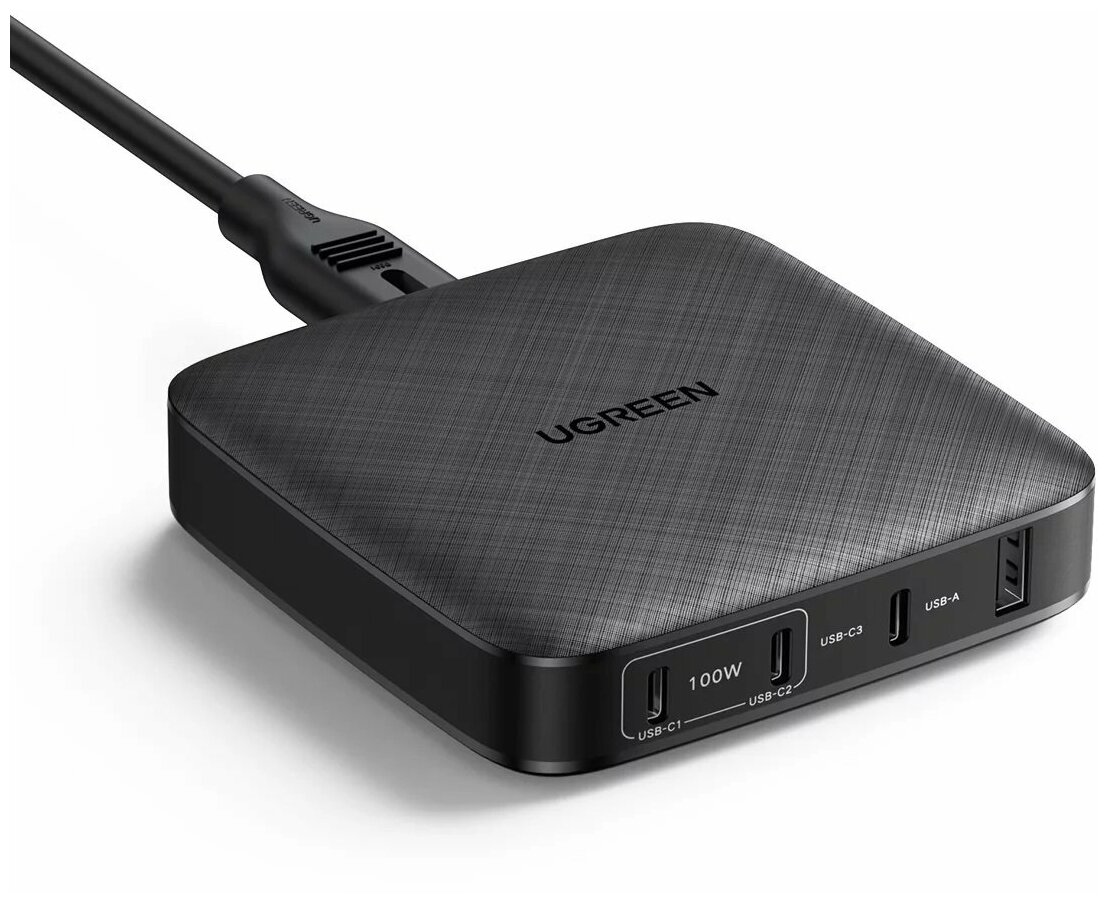 Сетевое зарядное устройство UGREEN CD226 3 x USB Type-C / 1 x USB 100W Power Delivery чёрное (70870)