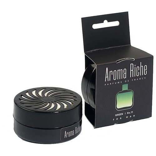 Aroma Riche Ароматизатор для автомобиля мужской Green №11 50 г природный черный