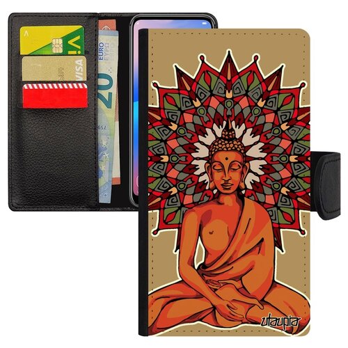 фото Чехол книжка на мобильный iphone 7 plus, "будда" портрет мандала utaupia