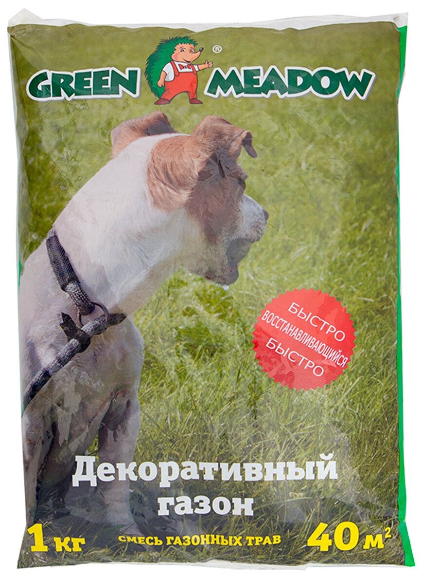 Смесь семян GREEN MEADOW Быстро восстанавливающийся декоративный газон 1 кг