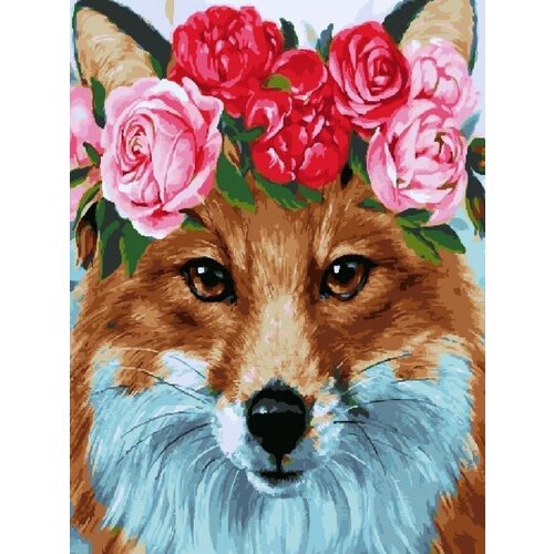 Картина по номерам Лисичка в цветах 40х50 см Art Hobby Home картина по номерам лисичка в цветах 40х50 см
