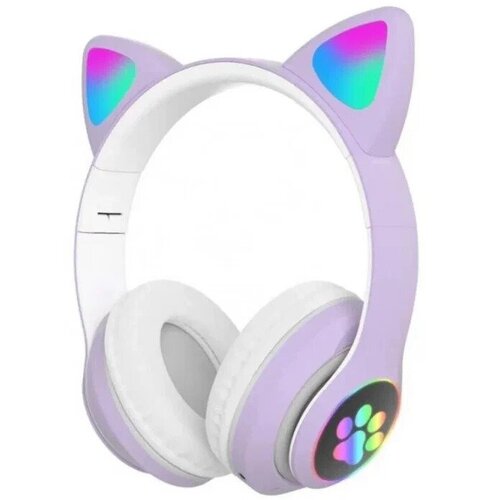 Наушники беспроводные Bluetooth TWS наушники Детские наушники Беспроводные наушники Наушники со светящимися ушками сиреневые 56000₽