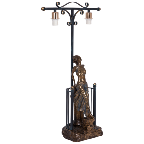 Основание к светильнику AIM Мариона двухрожковый в цвете Античная Бронза без абажура