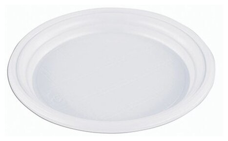 Тарелка пластиковая белая 165мм 100шт.