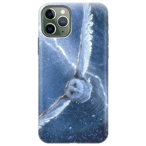 фото Чехол - накладка artcolor для apple iphone 11 pro с принтом "сова в полёте" re:pa