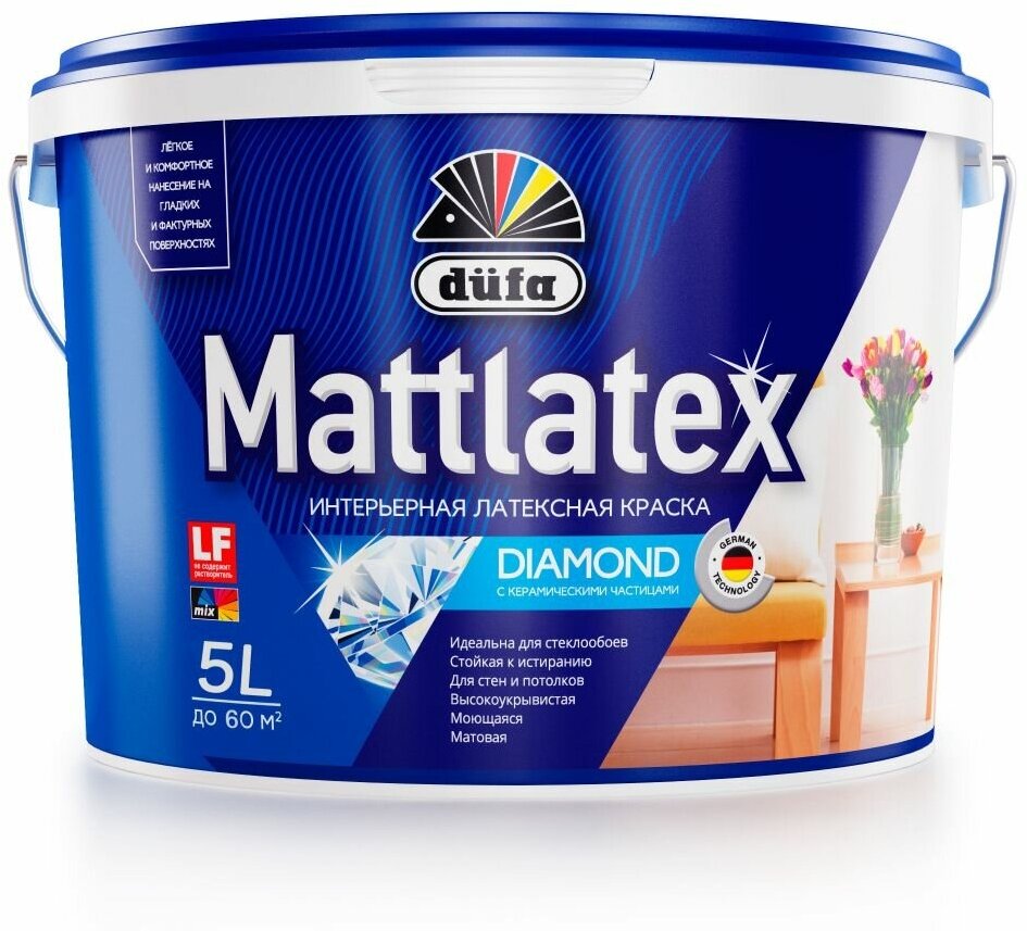 Краска DUFA MATTLATEX латексная моющаяся 2,5 л