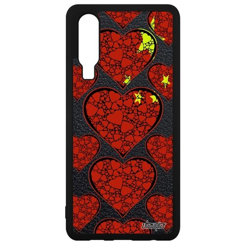 фото Чехол на смартфон huawei p30, "флаг китая с сердцем" страна патриот utaupia