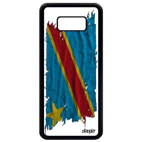 фото Чехол для мобильного galaxy s8 plus, "флаг конго киншаса на ткани" страна государственный utaupia