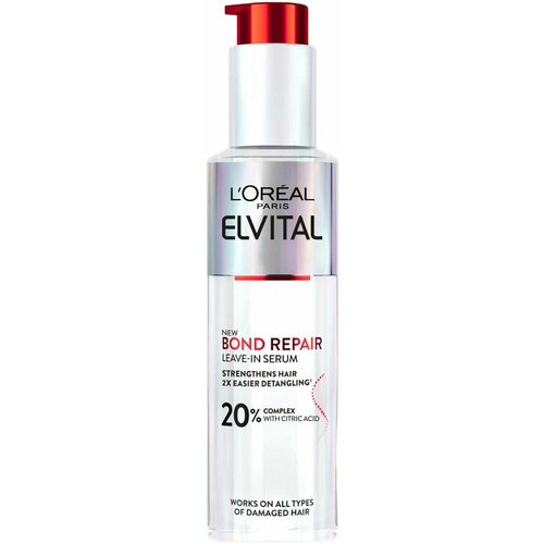 Кондиционер несмываемый для поврежденных волос Loreal Paris Elvital Bond Repair Serum 150 мл (из Финляндии) сыворотка для ухода за волосами compliment сыворотка реконструктор для кончиков волос professional repair line