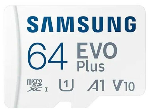 Samsung Карта памяти Micro SecureDigital 64Gb SDXC EVO+ 64GB V10 W A MB-MC64KA EU CN