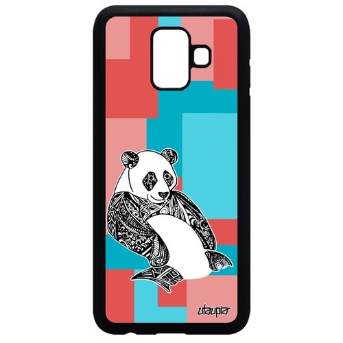 фото Чехол на смартфон samsung galaxy a6 2018, "панда" тибет детеныш utaupia