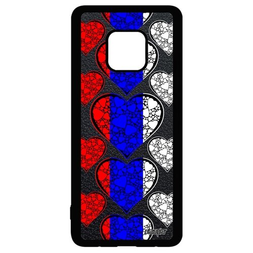 фото Чехол на мобильный mate 20 pro, "флаг россии с сердцем" патриот страна utaupia