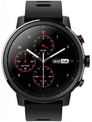 Смарт-часы AMAZFIT Stratos 3, 48.6мм, 1.34", черный / черный - фото №4