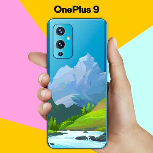 Силиконовый чехол на OnePlus 9 Гора / для ВанПлас 9 силиконовый чехол на oneplus 9 pro снежная гора для ванплас 9 про