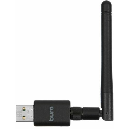 Адаптер USB Buro BU-BT40С BT4.0+EDR class 1 100м черный