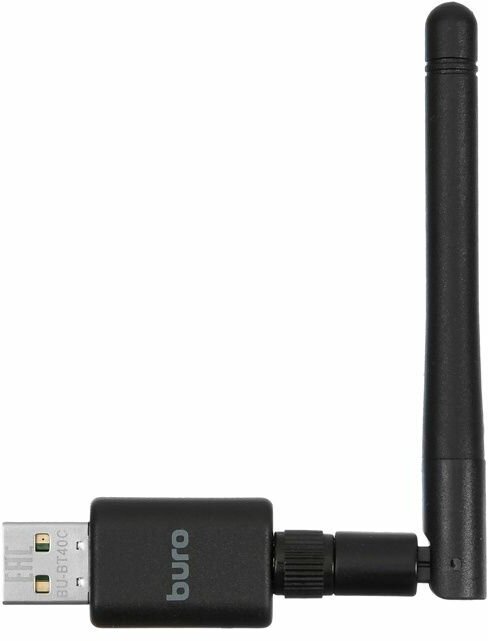 Адаптер USB Buro BU-BT40С BT4.0+EDR class 1 100м черный