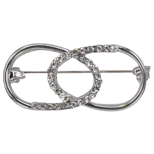 фото Брошь бижутерная пересечение (замок-булавка, серебристый) 12-56220 otokodesign