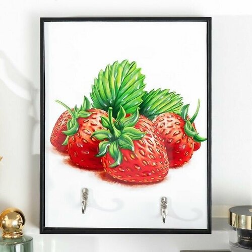 Крючки декоративные 2 крючка Клубника 19х24 см 543₽