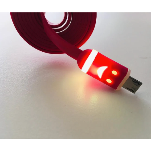 Smiley LED Glow Micro USB Cable Orange